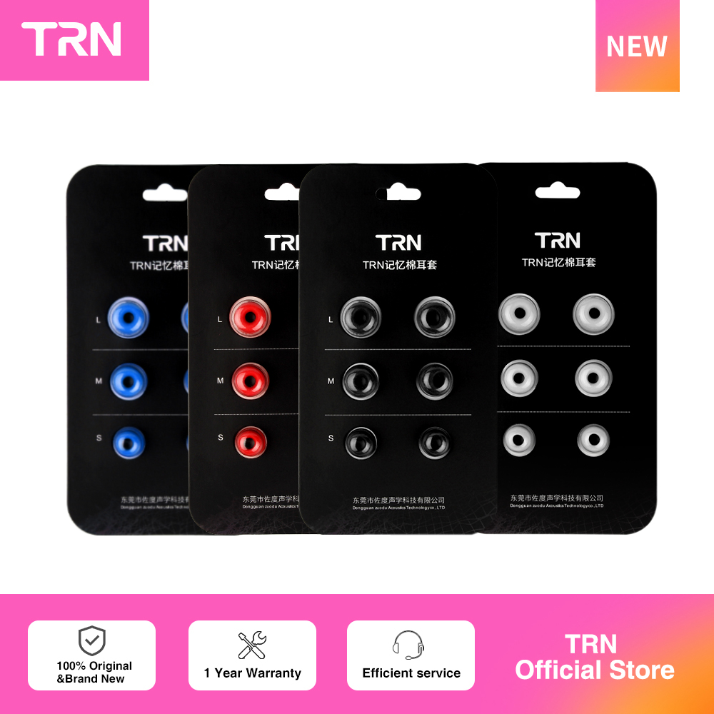 Earphone Foam Tip - TRN 3Pairs (6pcs) Earphone Memory Cotton