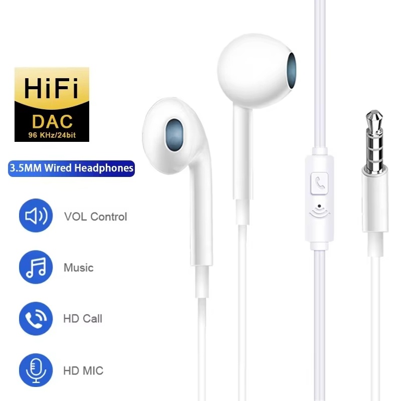 Universal Earphone 3.5mm Jack  - Audiophile Headphone Wired recension och pris
