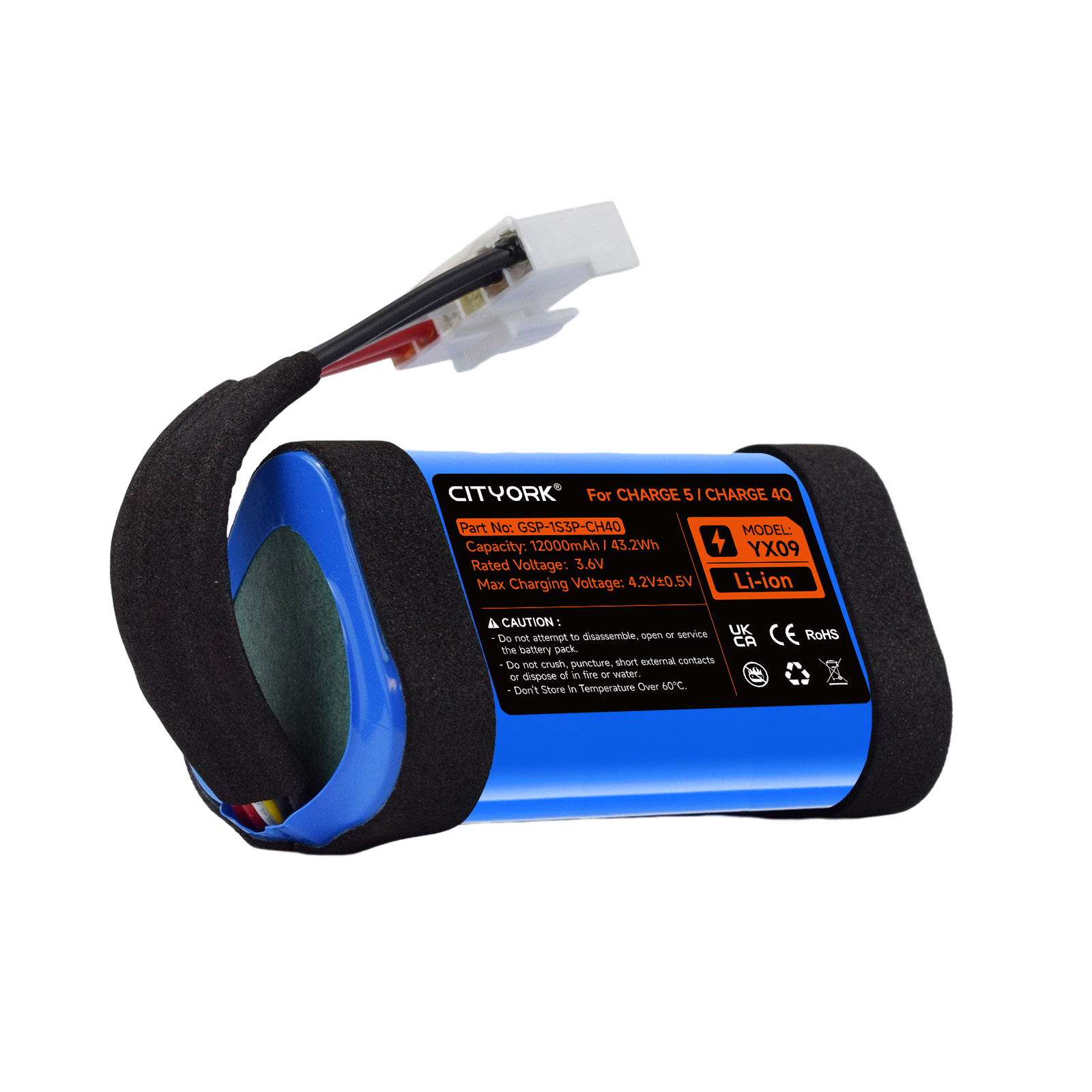 12000mAh Replacement Battery F - Jbl Speaker Charge 5 recension och pris