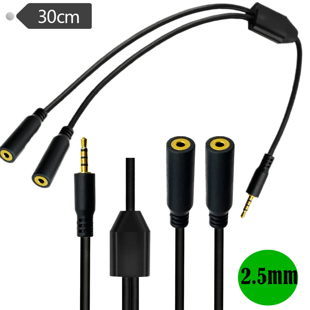 Gold Plated 4 Pole  2.5mm Male - Audio Splitter Y recension och pris