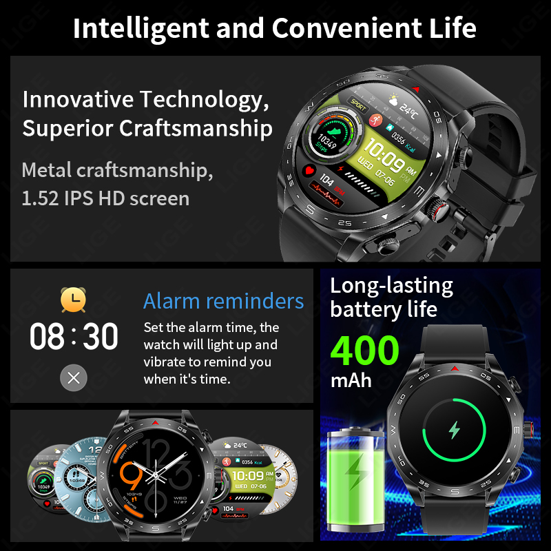 LIGE TWS 2‑in‑1 Smart Watch wi - Wireless Earbuds Tws recension och pris