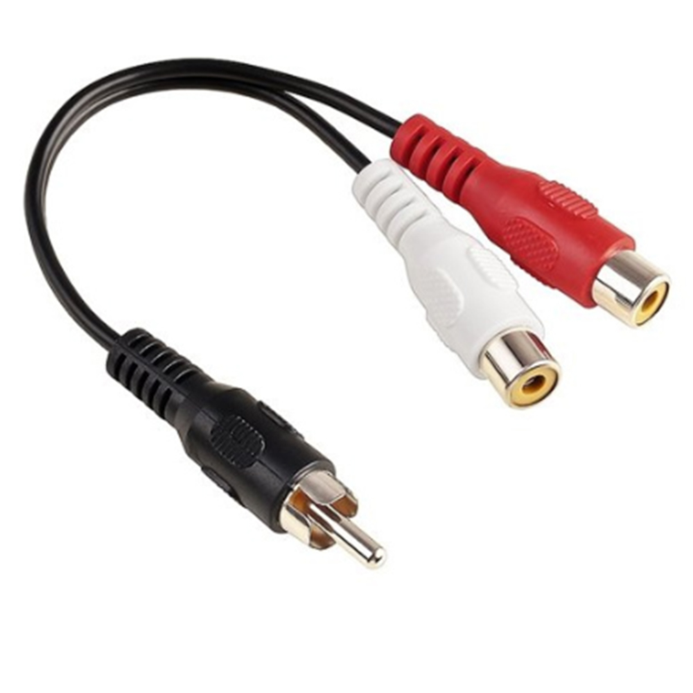 1 RCA Male Mono To 2 RCA Femal - Audio Splitter Y recension och pris