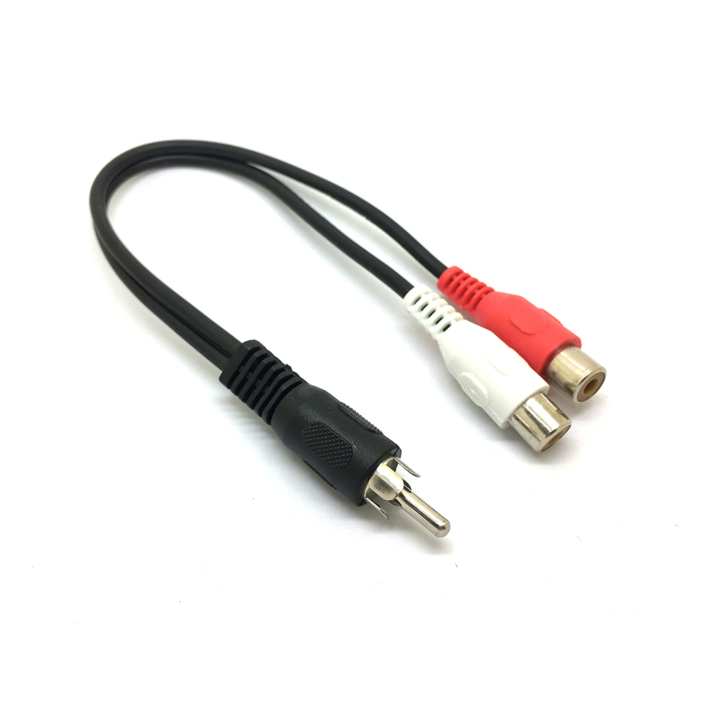 1 RCA Male Mono To 2 RCA Femal - Audio Splitter Y recension och pris