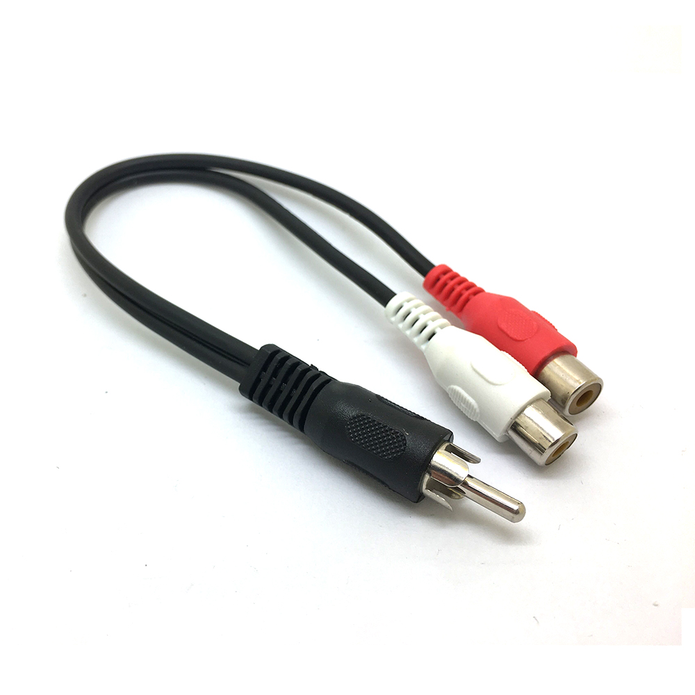 1 RCA Male Mono To 2 RCA Femal - Audio Splitter Y recension och pris