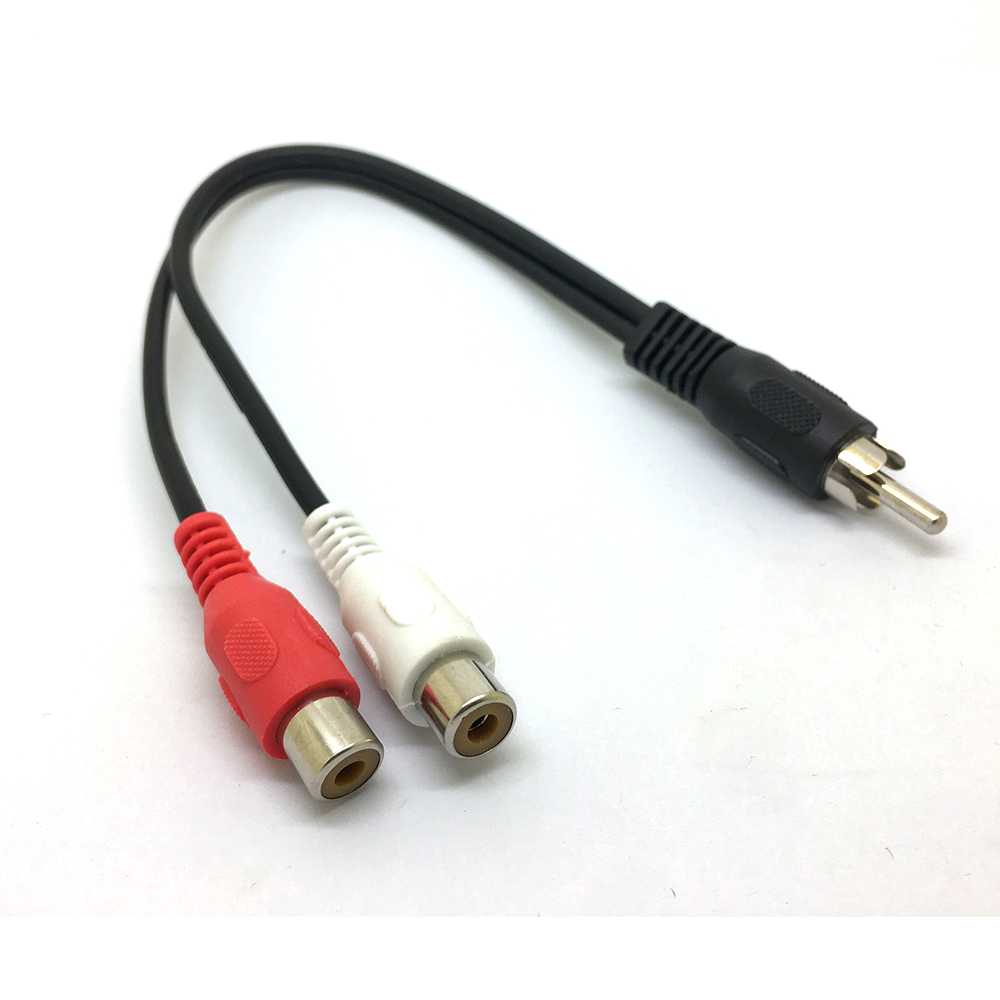 1 RCA Male Mono To 2 RCA Femal - Audio Splitter Y recension och pris